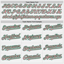 Load image into Gallery viewer, Custom White Medium Pink-Kelly Green Authentic Baseball Jersey