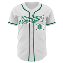 Load image into Gallery viewer, Custom White Kelly Green Authentic Baseball Jersey