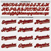 Load image into Gallery viewer, Custom White Red Navy-Old Gold Authentic Baseball Jersey