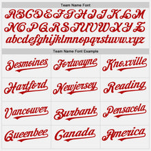 Load image into Gallery viewer, Custom White Red-Navy Authentic Baseball Jersey