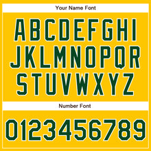 Load image into Gallery viewer, Custom Yellow Green-White Authentic Baseball Jersey