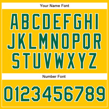 Load image into Gallery viewer, Custom Yellow Kelly Green-White Authentic Baseball Jersey