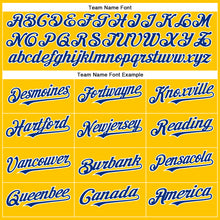 Load image into Gallery viewer, Custom Yellow Royal-White Authentic Baseball Jersey