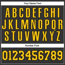 Load image into Gallery viewer, Custom Stitched Anthracite Gold-Black Sports Pullover Sweatshirt Hoodie