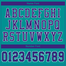 Load image into Gallery viewer, Custom Aqua Purple-White Mesh Authentic Football Jersey
