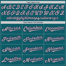 Load image into Gallery viewer, Custom Teal Gray-Navy Authentic Baseball Jersey