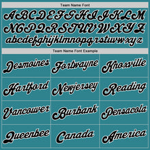 Load image into Gallery viewer, Custom Aqua White-Black Authentic Throwback Rib-Knit Baseball Jersey Shirt