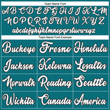 Load image into Gallery viewer, Custom Teal White-Orange Authentic Baseball Jersey