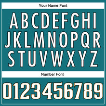 Load image into Gallery viewer, Custom Teal White Pinstripe White-Old Gold Authentic Baseball Jersey