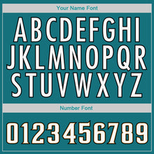 Load image into Gallery viewer, Custom Teal White-Old Gold Authentic Baseball Jersey