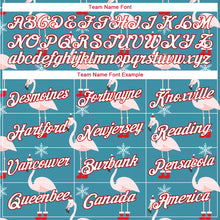 Load image into Gallery viewer, Custom Stitched Aqua White-Red Christmas 3D Sports Pullover Sweatshirt Hoodie