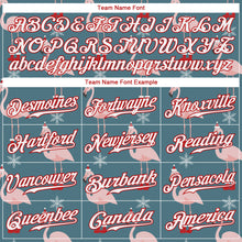 Load image into Gallery viewer, Custom Teal White-Red Christmas 3D Authentic Baseball Jersey