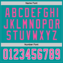 Load image into Gallery viewer, Custom Aqua Pink-White Hockey Jersey