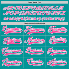 Load image into Gallery viewer, Custom Aqua Pink-White Hockey Jersey