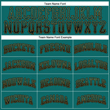 Load image into Gallery viewer, Custom Teal Black-Old Gold Authentic Drift Fashion Baseball Jersey
