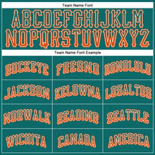 Load image into Gallery viewer, Custom Teal Orange-White Authentic Drift Fashion Baseball Jersey