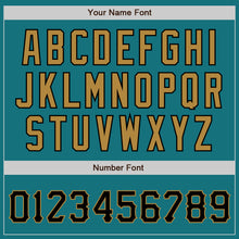 Load image into Gallery viewer, Custom Teal Black-Old Gold Authentic Baseball Jersey