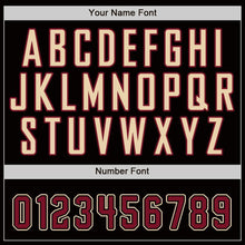 Load image into Gallery viewer, Custom Black Crimson-City Cream Baseball Jersey