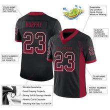 Load image into Gallery viewer, Custom Black Cardinal-White Drift Fashion Football Jersey