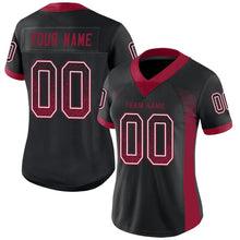 Load image into Gallery viewer, Custom Black Cardinal-White Drift Fashion Football Jersey