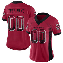 Load image into Gallery viewer, Custom Cardinal Black-White Drift Fashion Football Jersey