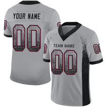 Load image into Gallery viewer, Custom Light Gray Black-Cardinal Drift Fashion Football Jersey