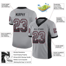 Load image into Gallery viewer, Custom Light Gray Black-Cardinal Drift Fashion Football Jersey