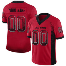 Load image into Gallery viewer, Custom Red Black-Gray Drift Fashion Football Jersey