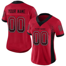 Load image into Gallery viewer, Custom Red Black-Gray Drift Fashion Football Jersey