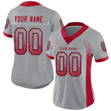 Load image into Gallery viewer, Custom Light Gray Red-Black Drift Fashion Football Jersey
