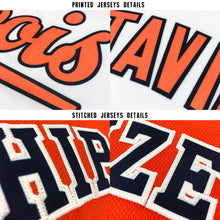 Load image into Gallery viewer, Custom White Orange-Black Baseball Jersey