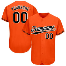 Load image into Gallery viewer, Custom Orange Black-White Baseball Jersey