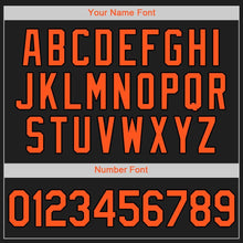 Load image into Gallery viewer, Custom Black Orange Baseball Jersey