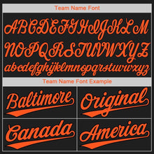 Load image into Gallery viewer, Custom Black Orange Baseball Jersey