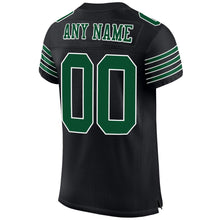 Load image into Gallery viewer, Custom Black Grass Green-White Mesh Authentic Football Jersey