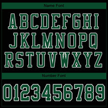 Load image into Gallery viewer, Custom Black Grass Green-White Mesh Authentic Football Jersey