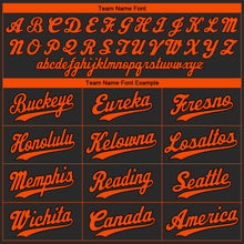 Load image into Gallery viewer, Custom Black Orange Authentic Baseball Jersey