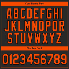Load image into Gallery viewer, Custom Black Orange Authentic Baseball Jersey