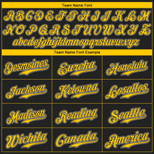 Load image into Gallery viewer, Custom Black Gold-White Authentic Baseball Jersey