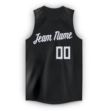 Load image into Gallery viewer, Custom Black White Round Neck Basketball Jersey - Fcustom