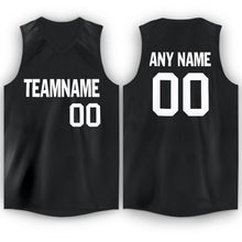 Load image into Gallery viewer, Custom Black White V-Neck Basketball Jersey - Fcustom