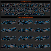 Load image into Gallery viewer, Custom Black Black-Light Blue Authentic Baseball Jersey