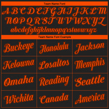 Load image into Gallery viewer, Custom Black Orange Authentic Baseball Jersey
