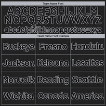 Load image into Gallery viewer, Custom Black Black-Gray Authentic Baseball Jersey