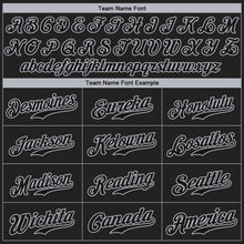 Load image into Gallery viewer, Custom Black Black-Gray Authentic Baseball Jersey