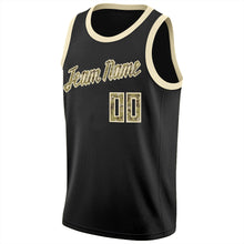 Load image into Gallery viewer, Custom Black Camo-Cream Round Neck Rib-Knit Basketball Jersey