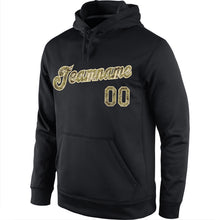 Load image into Gallery viewer, Custom Stitched Black Camo-Cream Sports Pullover Sweatshirt Hoodie