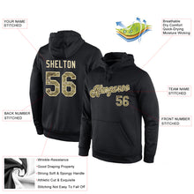 Load image into Gallery viewer, Custom Stitched Black Camo-Cream Sports Pullover Sweatshirt Hoodie