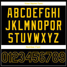 Load image into Gallery viewer, Custom Stitched Black Black-Gold Sports Pullover Sweatshirt Hoodie