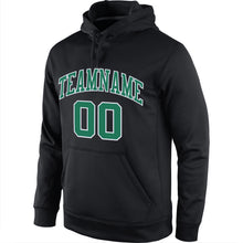 Load image into Gallery viewer, Custom Stitched Black Kelly Green-White Sports Pullover Sweatshirt Hoodie
